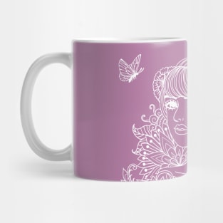 Flower Girl with Butterflies Mug